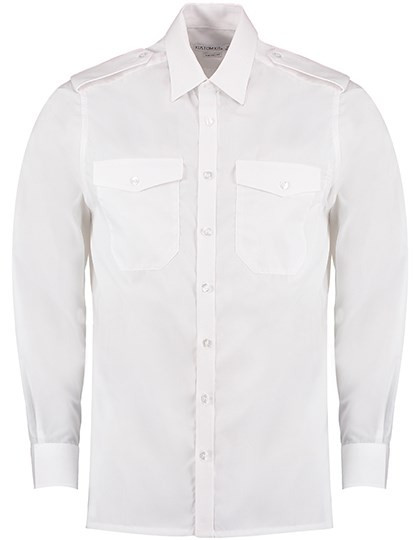 Kustom Kit - Men´s Tailored Fit Pilot Shirt Long Sleeve