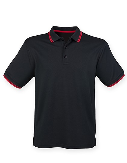 Henbury - Men´s Coolplus® Short Sleeved Tipped Polo Shirt