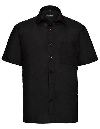 Russell Collection - Men´s Short Sleeve Classic Polycotton Poplin Shirt