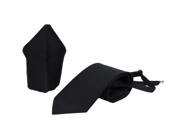 Krawatten Set für Herren - Sicherheitskrawatte & Einstecktuch - Bereits Gebundene Krawatte mit Gummi
