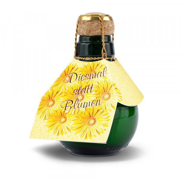 Kleinste Sektflasche der Welt! Diesmal statt Blumen - Ohne Geschenkkarton, 125 ml