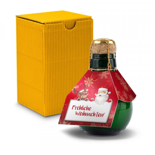 Kleinste Sektflasche der Welt! Fröhliche Weihnachten — Inklusive Geschenkkarton, 125 ml