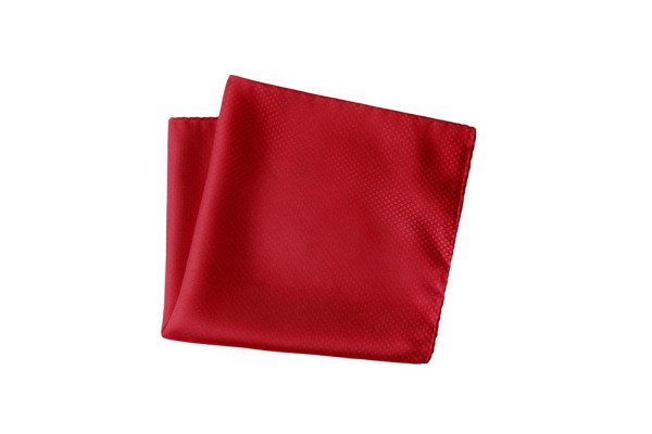 Herren Einstecktuch mit Karo Design , Einstecktücher in Größe 30 x 30 - 100% Mikrofaser - rot