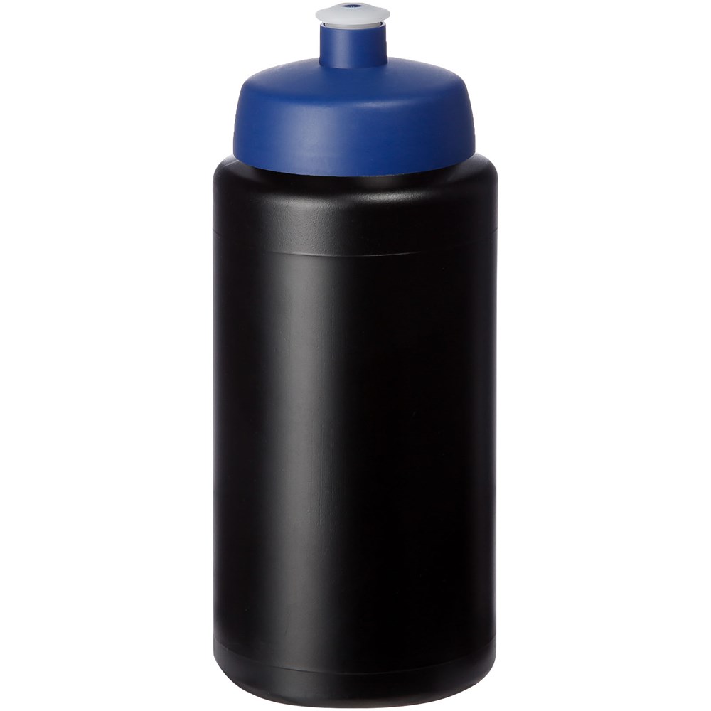 Baseline® Plus grip 500 ml Sportflasche mit Sportdeckel - schwarz, blau