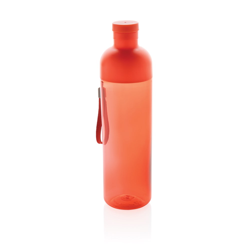 Impact auslaufsichere Wasserflasche aus RCS recyc. PET 600ml - rot (± PMS 2347 C)