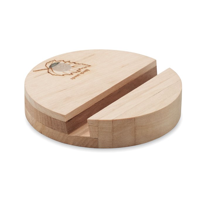 GROW ROUND STAND - Smartphone Halter Birkenholz