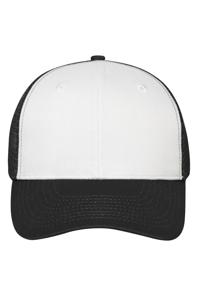 6 Panel Mesh Cap - White/black (ca. Pantone white
blackC)