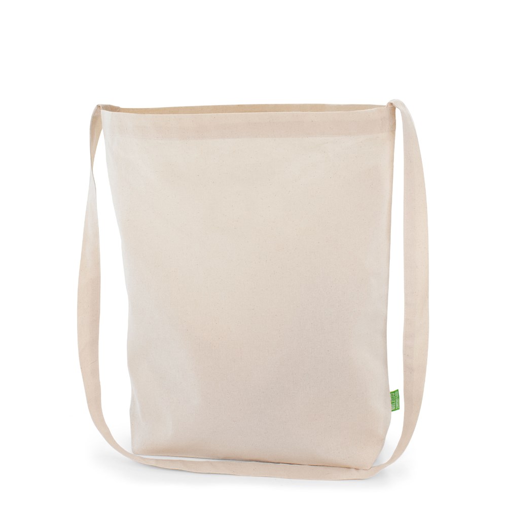 KOBLENZ – Bio-Baumwolltasche mit einem langen Umhängegurt - natur