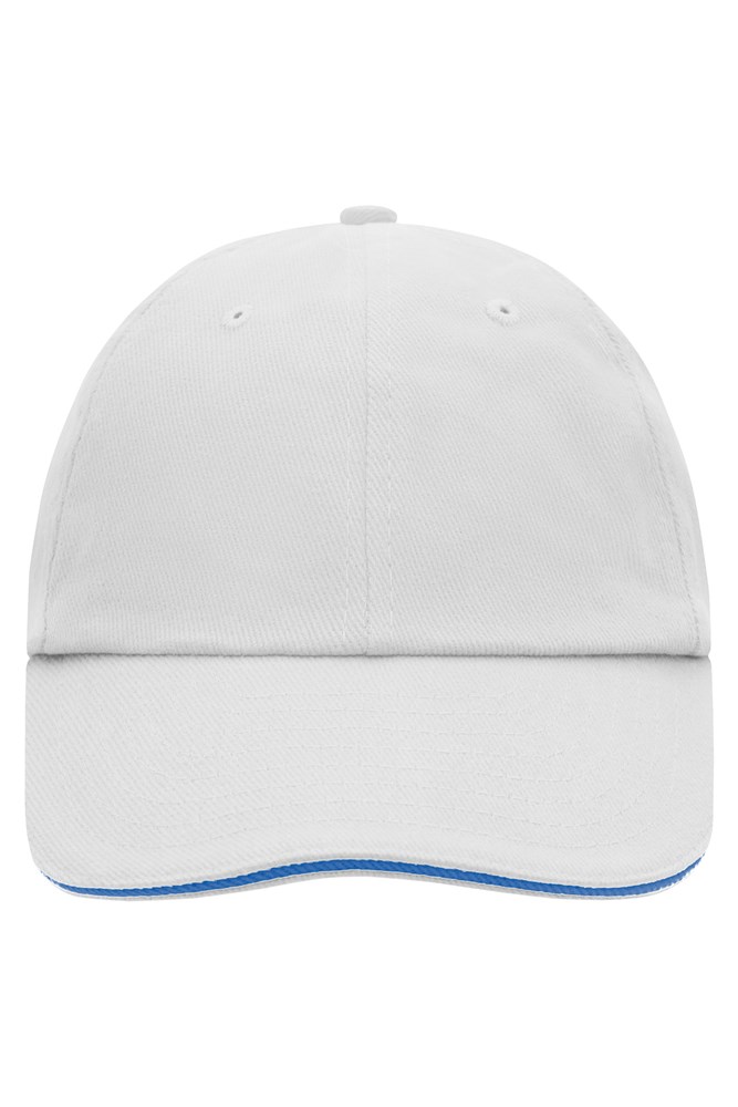 6 Panel Raver Sandwich Cap - White/aqua (ca. Pantone white
2718C)