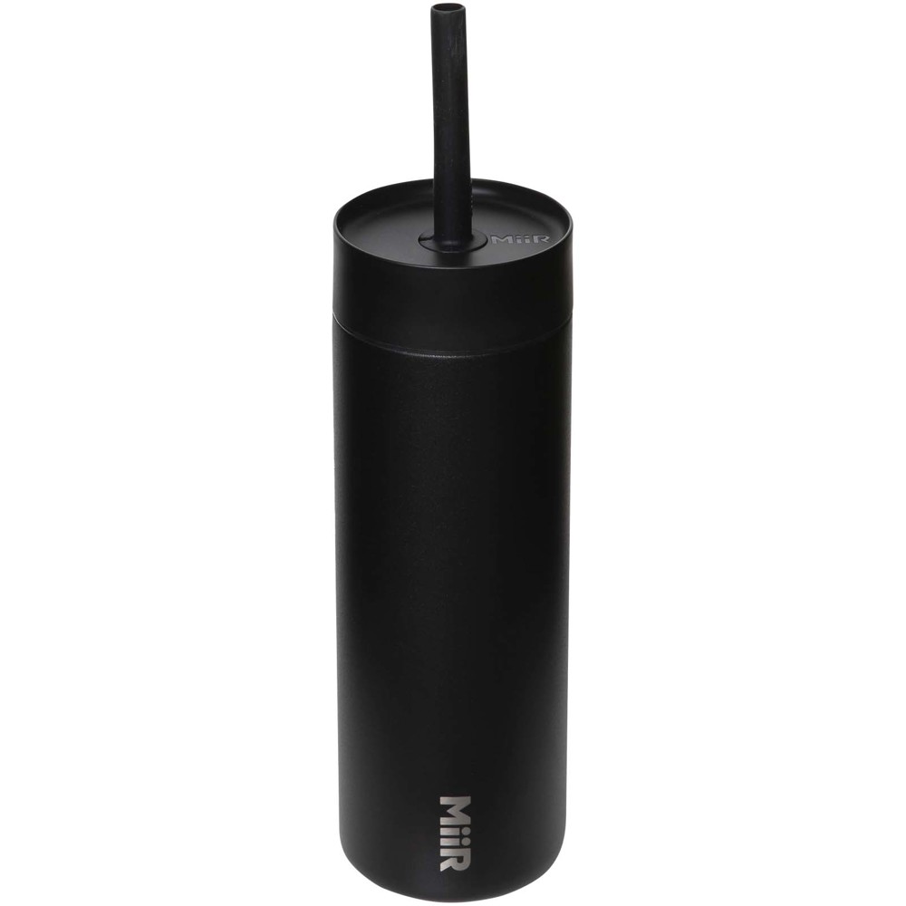 MiiR Sipper 473 ml Trinkflasche mit Trinkhalm - Schwarz