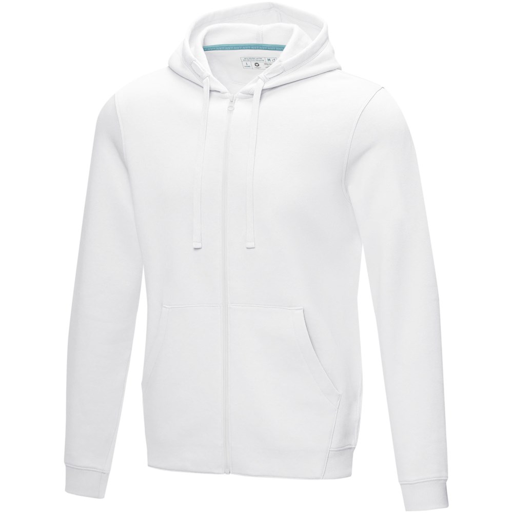 Ruby Hoodie mit durchgehendem Reißverschluss aus Bio-Material für Herren - Weiss