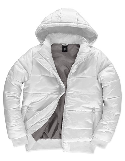 B&C COLLECTION - Men´s Jacket Superhood - White, Warm Grey