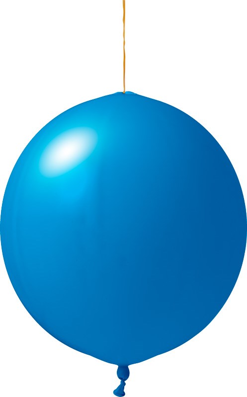 Punchbälle mit Druck Qualityprint Ø 45 cm / Umfang 120–130 cm / 18 Inch, Licht blauw (6009), Pastel, 2 drukzijden, 2 kleuren, 120/130 cm omvang 45 cm Ø / 17 inch - Mittelblau (6010)