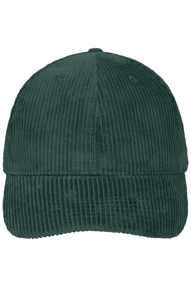 6 Panel Corduroy Cap Organic Cotton - Smoky-green (ca. Pantone P 123-8 U)