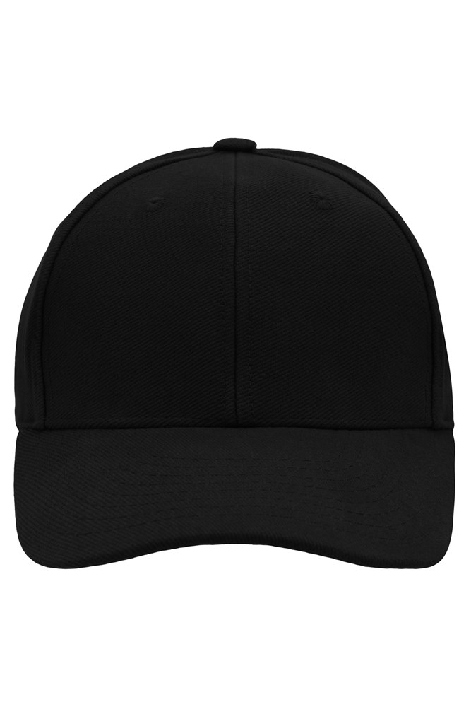 6 Panel Raver Cap Laminated - Black (ca. Pantone blackC)