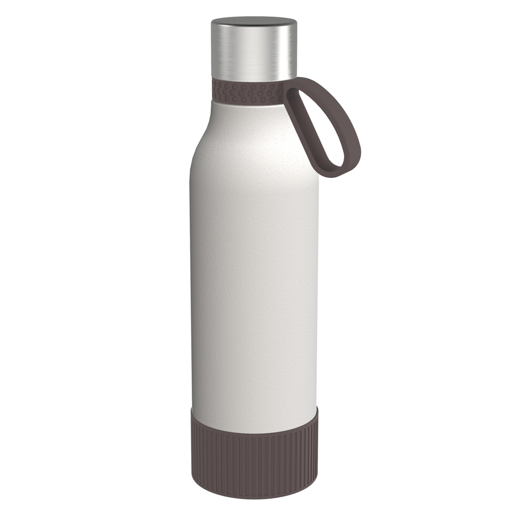 Trinkflasche RETUMBLER-myTOULON II 820 - braun, silber, weiß