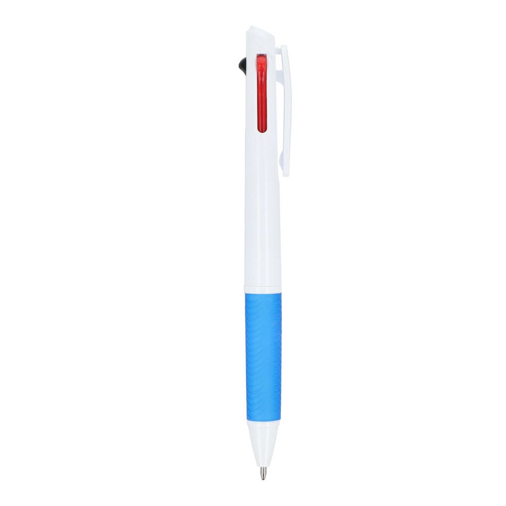 3-Farben-Stift mit Griffzone und Schlüsselband