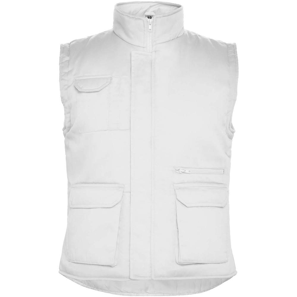 Almanzor Vielseitige Thermo Arbeitsweste mit hohem Kragen - weiss