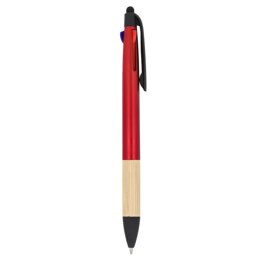3-Farben-Stift mit Bambusgriff