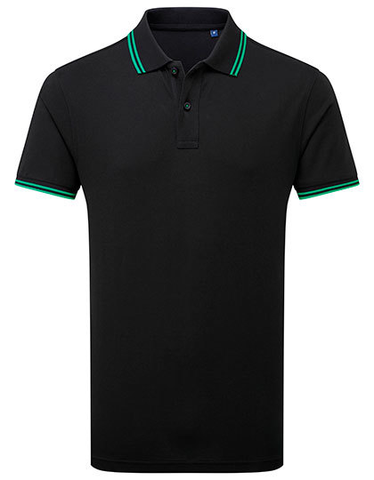 Asquith & Fox - Men´s Classic Fit Tipped Polo - Black, Kelly
