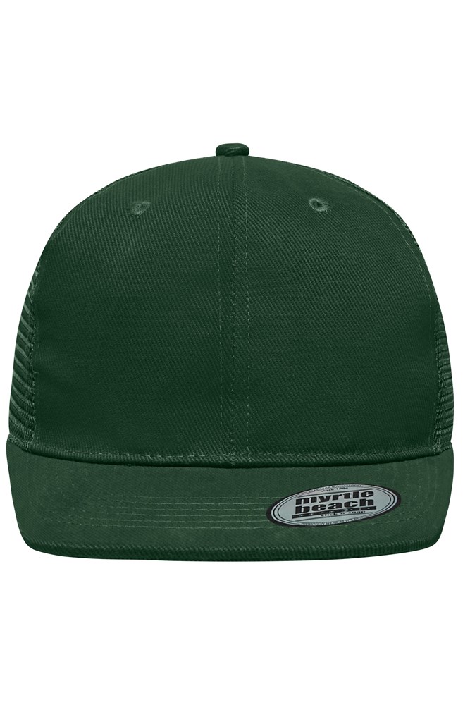 6 Panel Flat Peak Cap - Dark-green (ca. Pantone 343C)