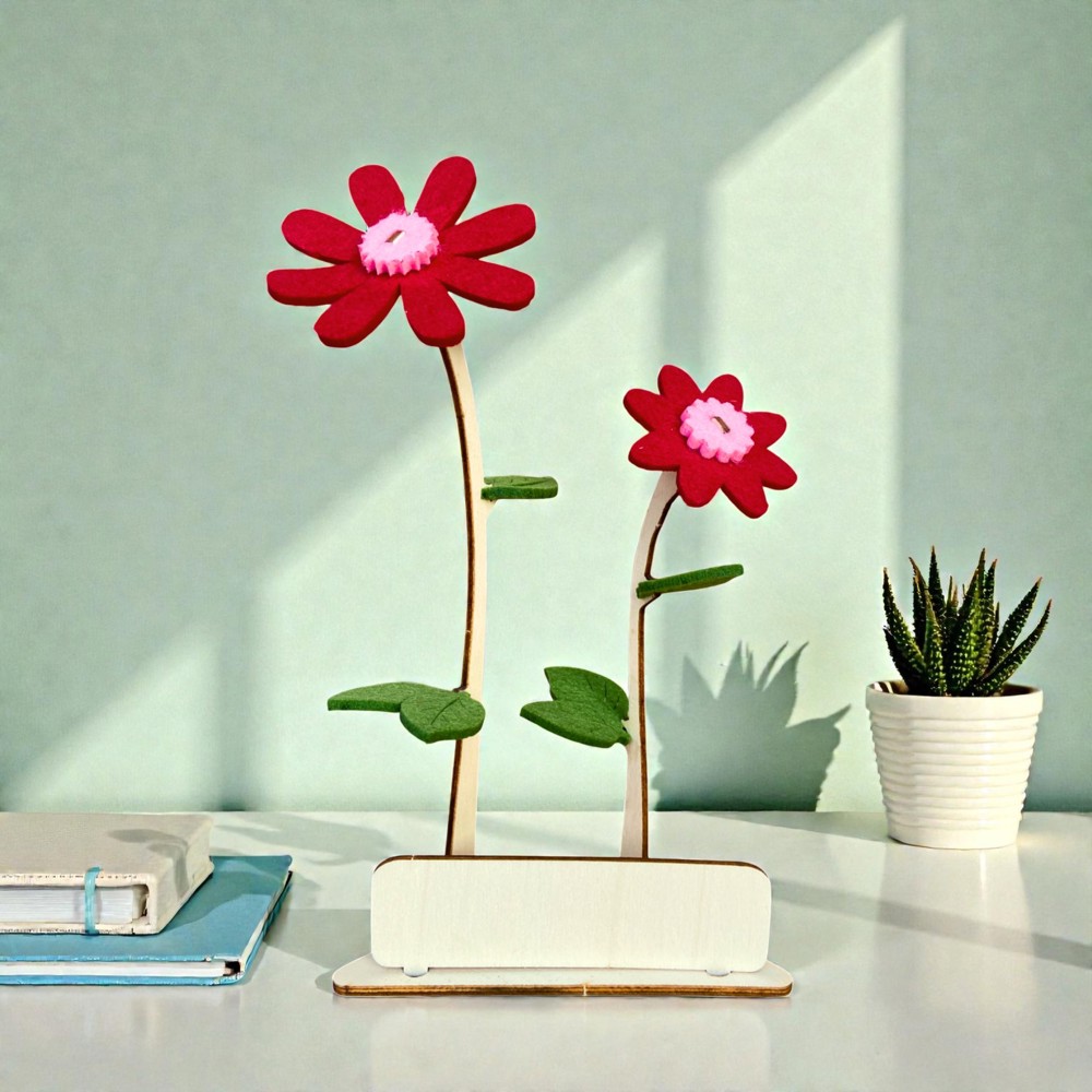 Happy Blooms - Duo 'Your logo' - red