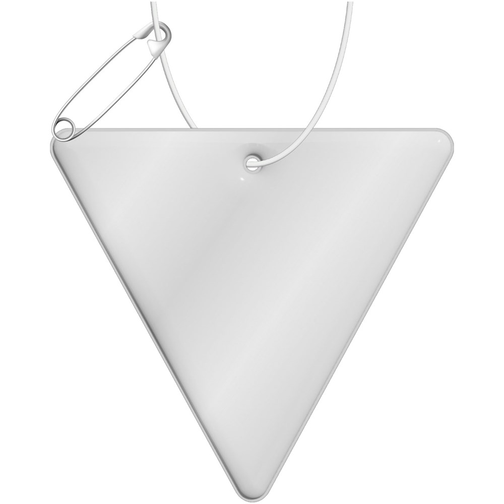 RFX™ H-12 reflektierender PVC-Anhänger Dreieck - weiss