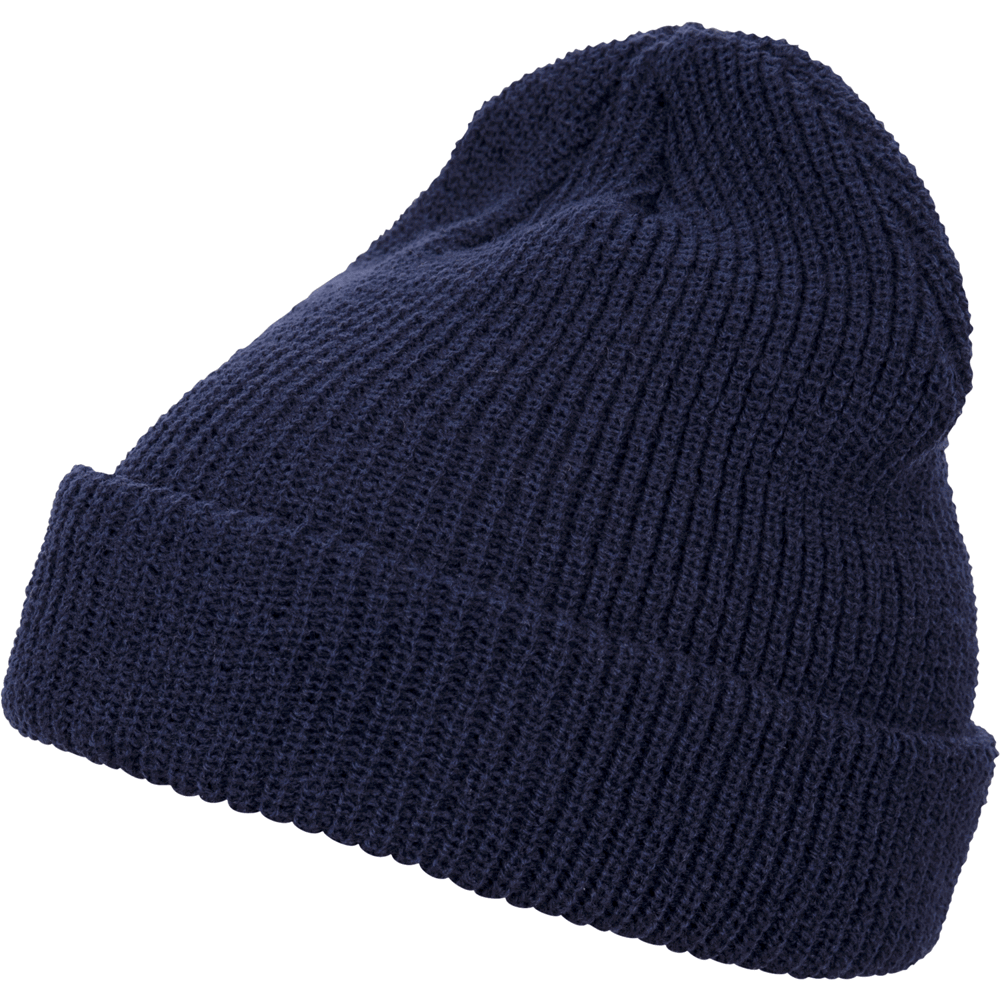 Long Knit Beanie - Navy