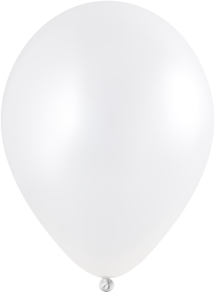 Bedruckte Ballons 85/95 cm - Ø 33 cm -11 inch - Weiss Metallic (2600)