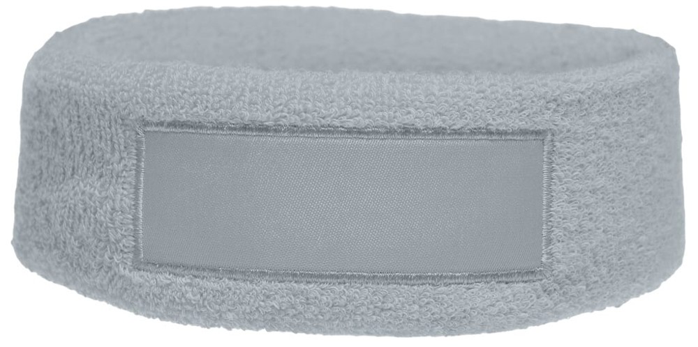 Nilton's Frottier Stirnband mit Label - Grau (PMS 429c) / Grau