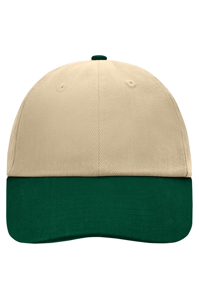 6 Panel Raver Cap - Beige/dark-green (ca. Pantone 16-10C
3435C)