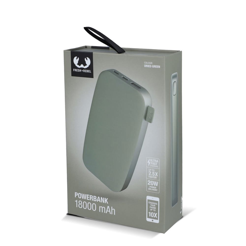 2PB18100 | Fresh 'n Rebel Powerbank 18000mAh USB-C Fast Charging 20W