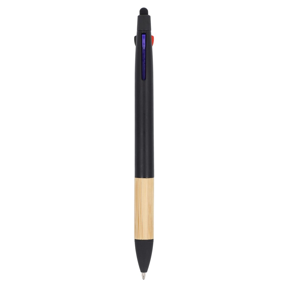 3-Farben-Stift mit Bambusgriff