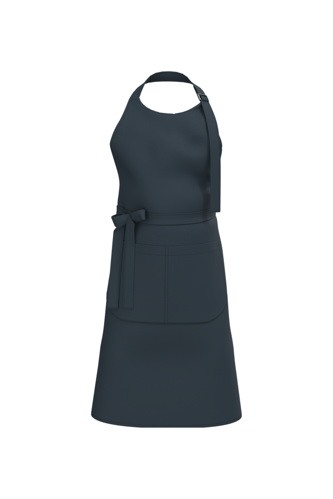K8007 - Bio-Baumwolle Schürze mit Tasche - Navy