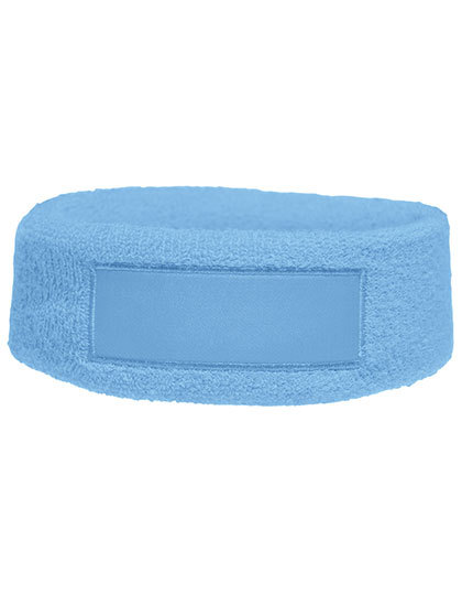 L-merch - Kopfschweißband mit Label - Light Blue