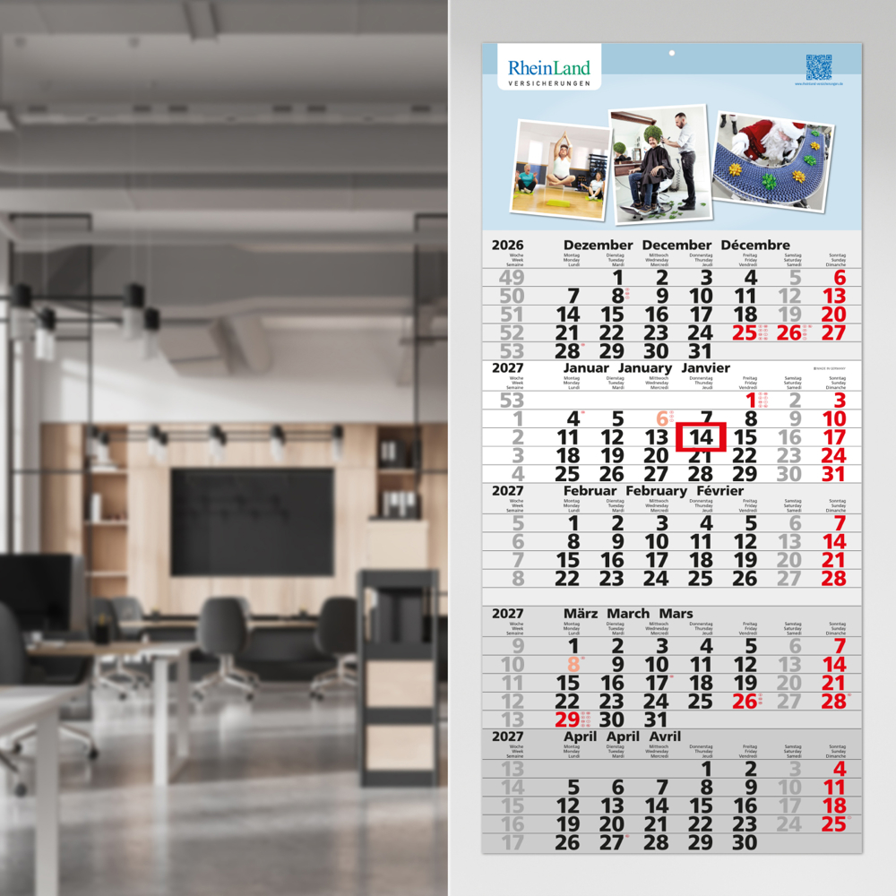 5-Monatskalender Einblatt Quintus 5 EXPRESS