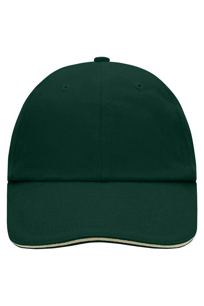 6 Panel Raver Sandwich Cap - Dark-green/beige (ca. Pantone 3435C
7529C)