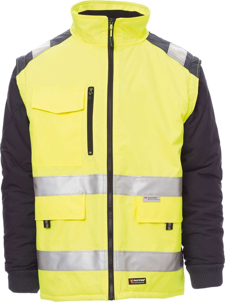Allflash Warnjacket Hiway mit abnehmbaren Ärmeln