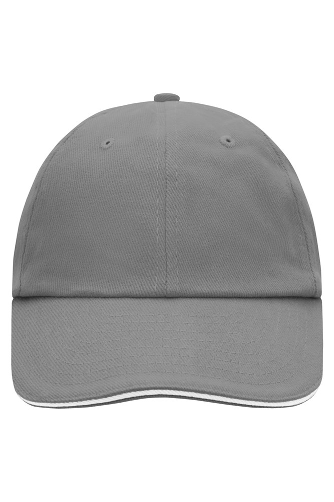 6 Panel Raver Sandwich Cap - Dark-grey/white (ca. Pantone 409C
white)