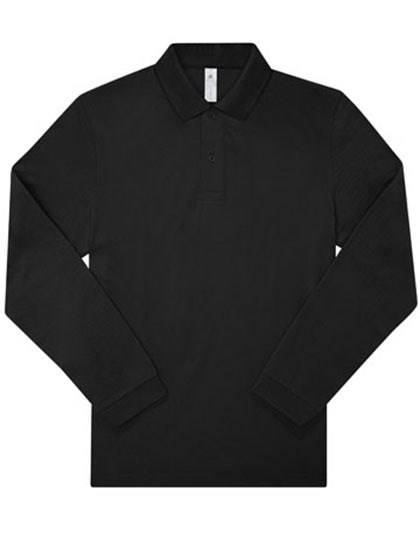 B&C BE INSPIRED - My Polo 180 Long Sleeve - Black