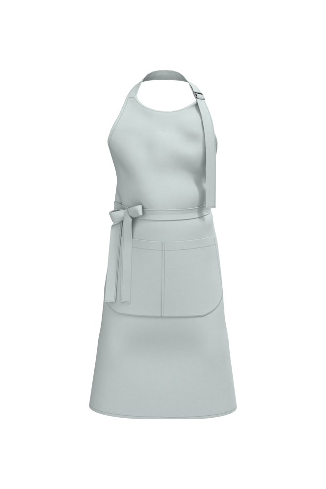 K8007 - Bio-Baumwolle Schürze mit Tasche - Snow Grey