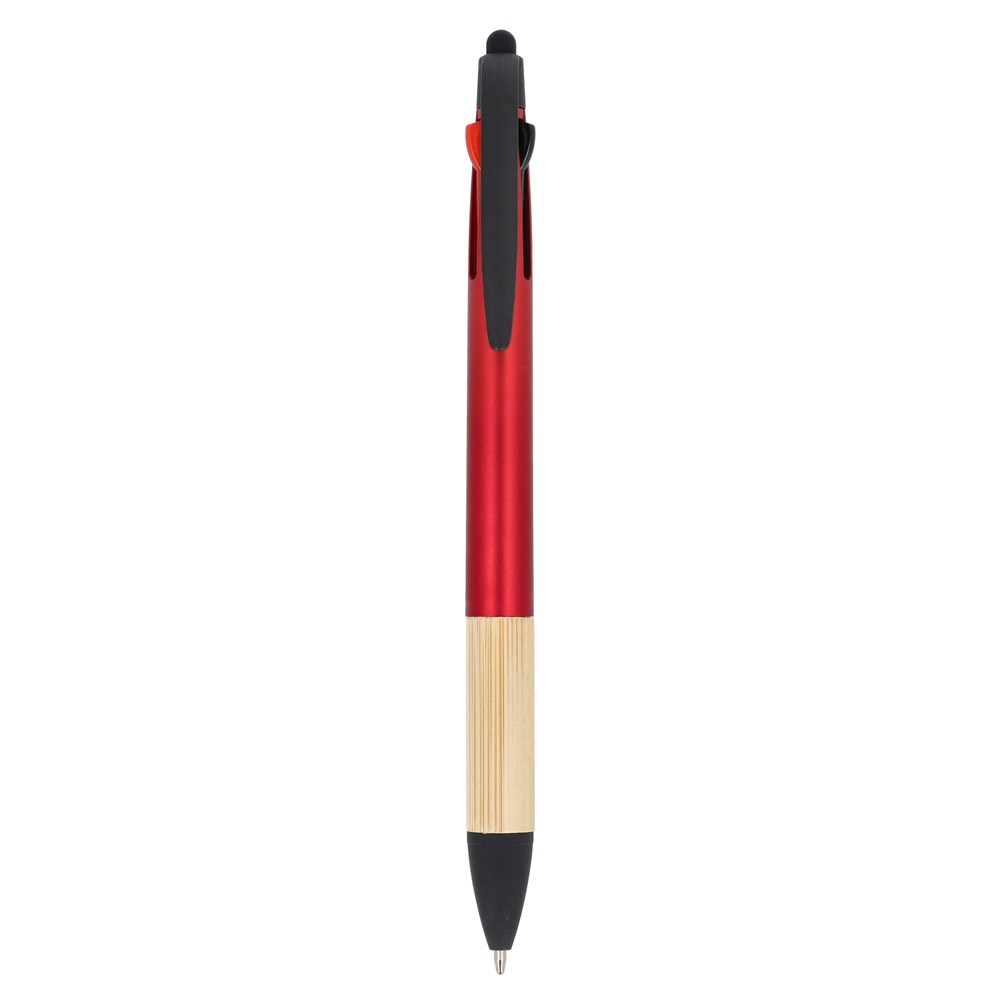 3-Farben-Stift mit Bambusgriff