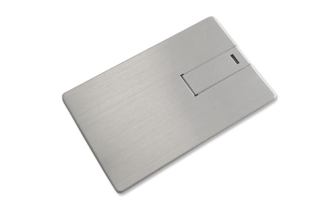 USB-Stick Credit Card 5 Alu USB 2.0 COB 32 GB SilberUSB 2.0 Flash Disk 32 GB