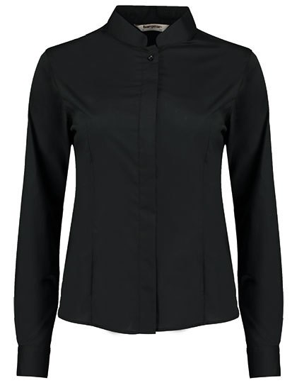 Kustom Kit - Women´s Tailored Fit Shirt Mandarin Collar Long Sleeve