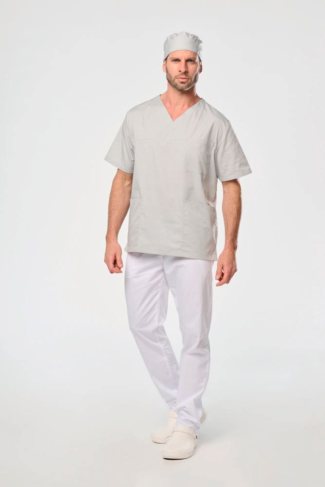 WK507C - Kurzärmlige Unisex-Tunika aus Baumwollpolyester