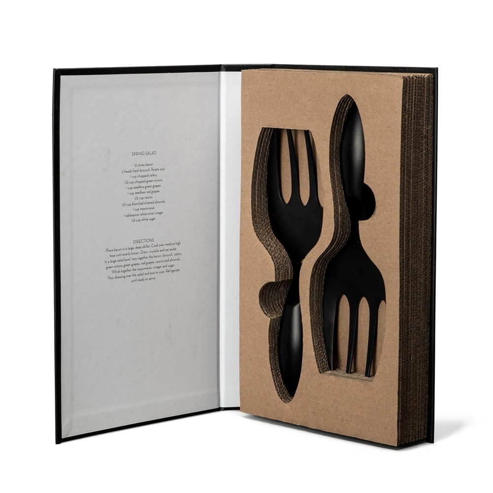 Byon Insalata Salatbesteck Steel - schwarz