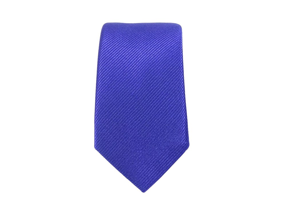 Krawatte für Herren aus 100% Seide - handgefertigt in Italien - 150 x 7 cm - royalblau