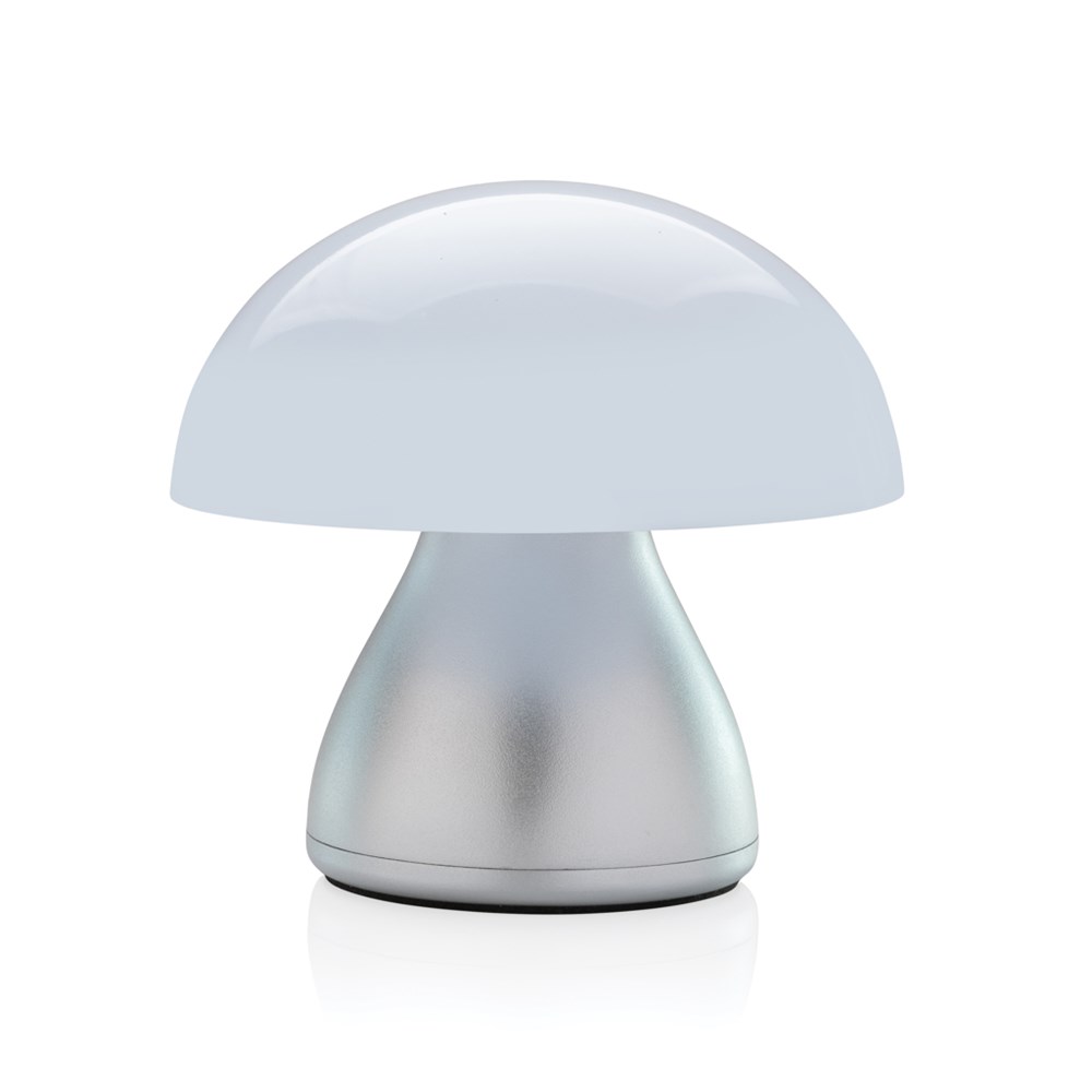 Luming wiederaufladbare USB-Tischlampe aus RCS Kunststoff - grau (± PMS 877C)