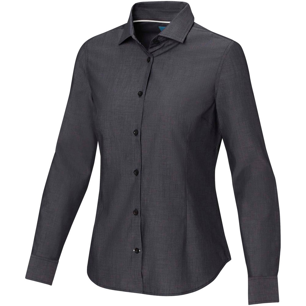 Cuprite Langarm Shirt aus Bio-Baumwolle für Damen - Schwarz