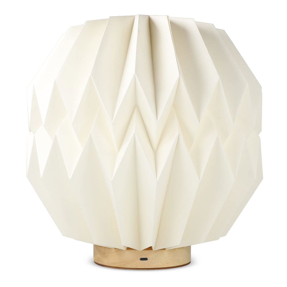 Coollux faltbare, von Origami inspirierte Papier-LED-Lampe Luna 25cm